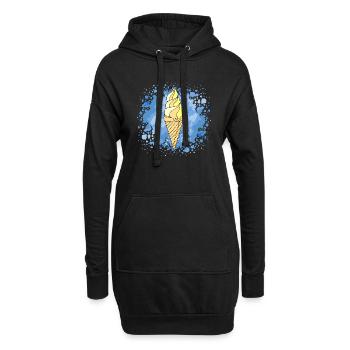 Eis - Hoodie-Kleid - Schwarz - Vorne