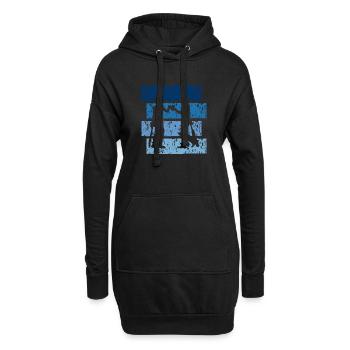 Vintage-Geschenk Cricket - Hoodie-Kleid - Schwarz - Vorne