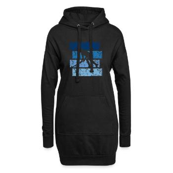 Vintage Geschenk Hockey - Hoodie-Kleid - Schwarz - Vorne