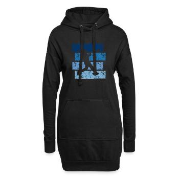 Vintage Geschenk Baseball - Hoodie-Kleid - Schwarz - Vorne