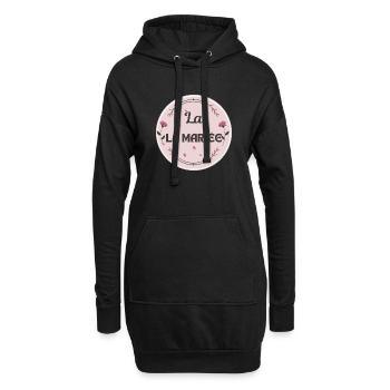La mariée - Sweat-shirt à capuche long Femme - noir - Devant