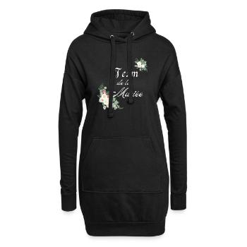 team de la Mariée - Sweat-shirt à capuche long Femme - noir - Devant