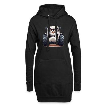 Spaß auf dem Bauernhof mit dem lustigen Traktor - Hoodie-Kleid - Schwarz - Vorne