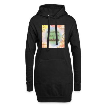 Einatmen ausatmen lächeln - Hoodie-Kleid - Schwarz - Vorne