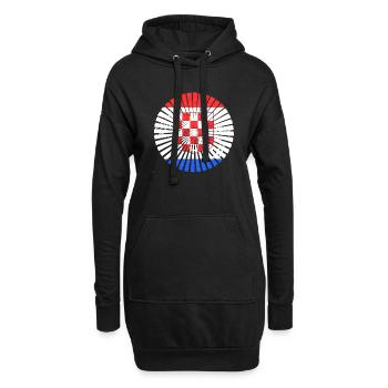 Kroatische Nationalflagge Emblem Kroatien Hrvatska hrv - Hoodie-Kleid - Schwarz - Vorne