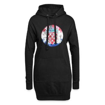Kroatische Nationalflagge Emblem Kroatien Hrvatska hrv - Hoodie-Kleid - Schwarz - Vorne