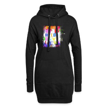 Glagoljica croatia hrvatska kroatia hrv font - Hoodie-Kleid - Schwarz - Vorne