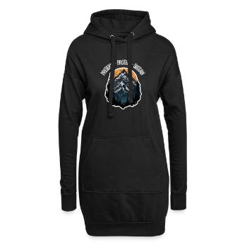 Natur Wildlife Outdoor Wald Camping Wandern Tee - Hoodie-Kleid - Schwarz - Vorne