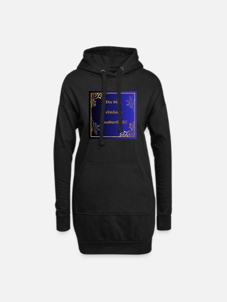 Du bist einfach zauberhaft - Hoodie-Kleid - Schwarz