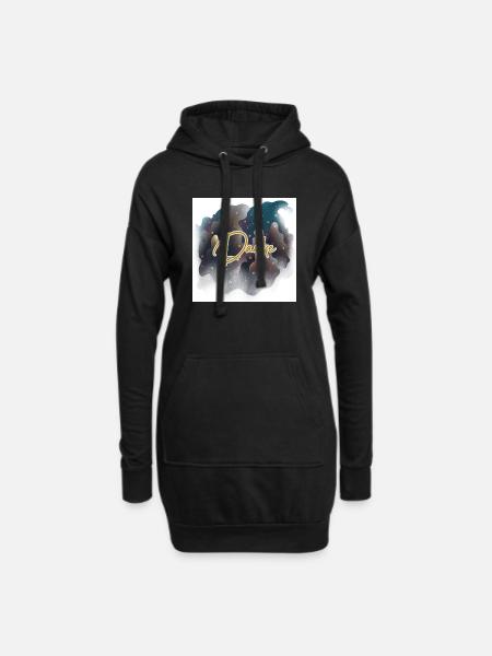 Danke - Hoodie-Kleid - Schwarz
