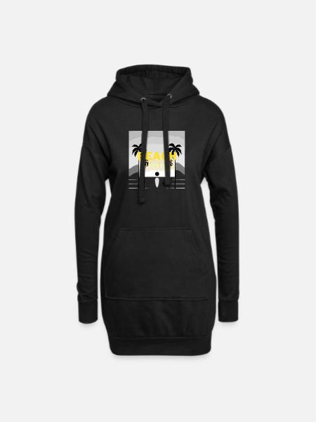 Beach 8 - Hoodie-Kleid - Schwarz