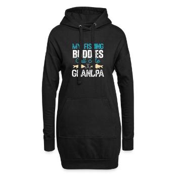 My Fishing Buddies call me Grandpa - Hoodie-Kleid - Schwarz - Vorne