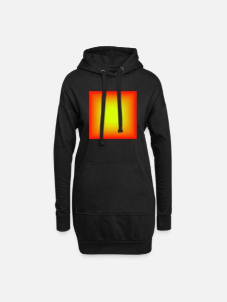 Muster - Hoodie-Kleid - Schwarz