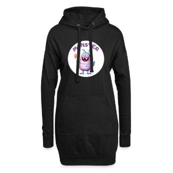 Monster - Hoodie-Kleid - Schwarz - Vorne
