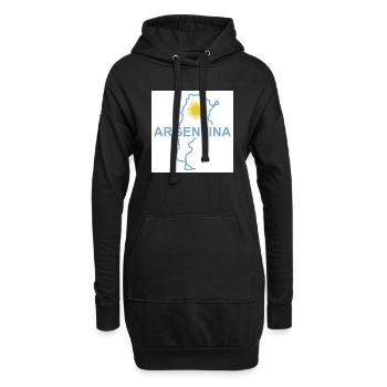 Landkarte von Argentinien - Hoodie-Kleid - Schwarz - Vorne