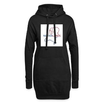 Carte des Pays-Bas - Sweat-shirt à capuche long Femme - noir - Devant