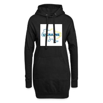 Map of Ukraine - Hoodie Dress - black - Front