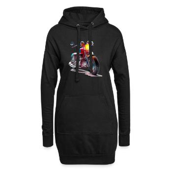 Chaque moto raconte sa propre histoire - Sweat-shirt à capuche long Femme - noir - Devant