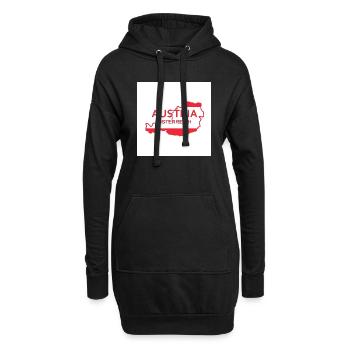 Carte de l’Autriche - Sweat-shirt à capuche long Femme - noir - Devant