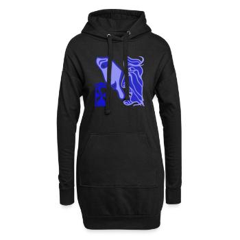 Verlorene Jugend. Die vergängliche Maske der Zeit - Hoodie-Kleid - Schwarz - Vorne