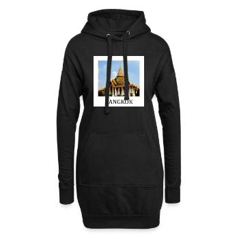 Bangkok - Hoodie-Kleid - Schwarz - Vorne