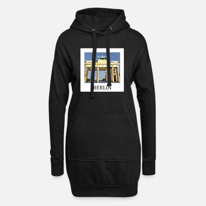 Berlin - Hoodie-Kleid - Schwarz