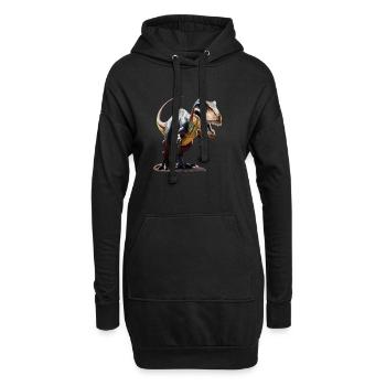 Dinosaur - Hoodie Dress - black - Front