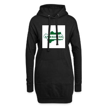 Karte von Andalusien - Hoodie-Kleid - Schwarz - Vorne