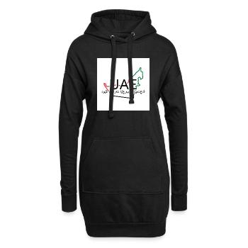 Carte des Émirats arabes unis - Sweat-shirt à capuche long Femme - noir - Devant