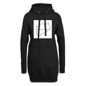 Nordrhein-Westfalen Karte - Hoodie-Kleid - Schwarz - Vorne