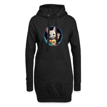 StarChilla | Chinchilla pour garçons filles femmes - Sweat-shirt à capuche long Femme - noir - Devant