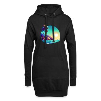 Palm Beach Vacances d’été Palm Island Sun - Sweat-shirt à capuche long Femme - noir - Devant