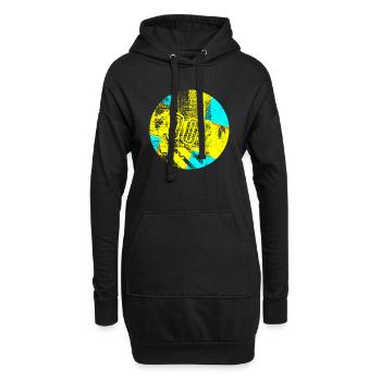Schweden Schweden Flagge national norden skandinavia - Hoodie-Kleid - Schwarz - Vorne