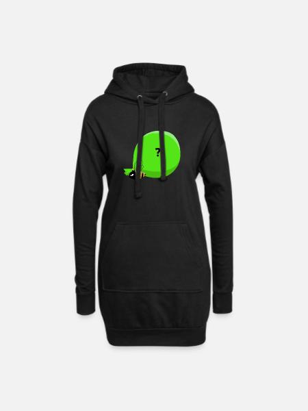 Biene & große mysteriöse Tasche - Hoodie-Kleid - Schwarz