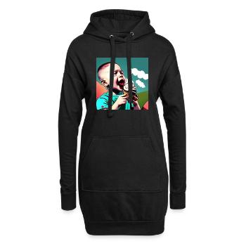 Eis - Hoodie-Kleid - Schwarz - Vorne