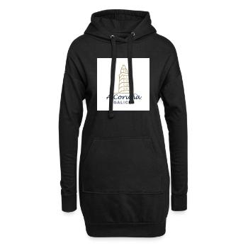 A Coruña - Hoodie-Kleid - Schwarz - Vorne