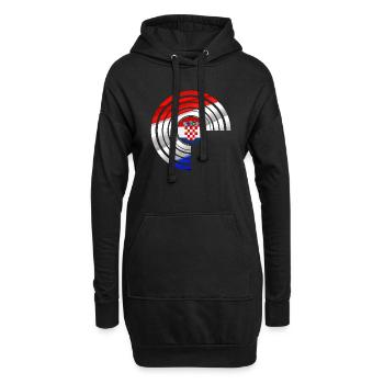 Kroatien hrvatska kroatien hrv reisen europa zagreb - Hoodie-Kleid - Schwarz - Vorne
