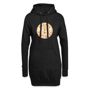 Nazare Portugal Surfeur - Sweat-shirt à capuche long Femme - noir - Devant