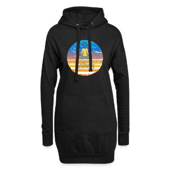 Umarmen Sie die Stille: Finden Sie Gelassenheit mit Stil - Hoodie-Kleid - Schwarz - Vorne