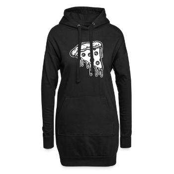 Pizza Restauration rapide Pizzeria - Sweat-shirt à capuche long Femme - noir - Devant