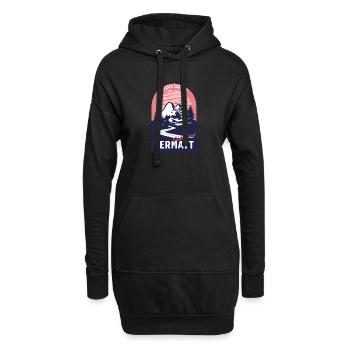 Wallis, Kanton Zermatt, Schweiz - Hoodie-Kleid - Schwarz - Vorne
