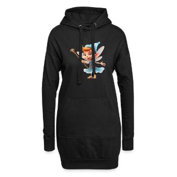 La fée des dents enlève la peur de la perte de dents - Sweat-shirt à capuche long Femme - noir - Devant