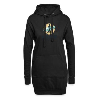Gold Coast Australie Beach Surfer - Sweat-shirt à capuche long Femme - noir - Devant