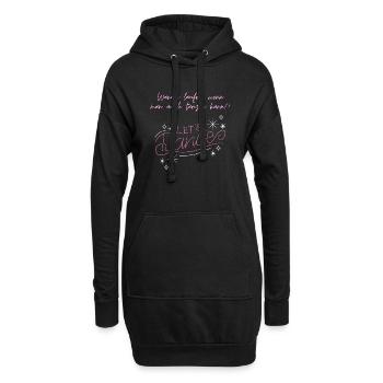Tanzen - Let´s Dance - Hoodie-Kleid - Schwarz - Vorne