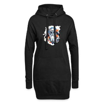 Opa biker siou - Hoodie-Kleid - Schwarz - Vorne