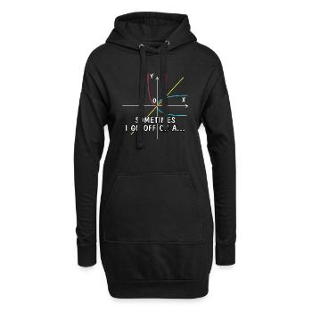 Parfois, je pars sur un ..., amoureux des maths - Sweat-shirt à capuche long Femme - noir - Devant