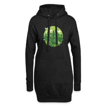 Urban Cyclist: Umweltfreundliche Städte in die Pedale treten - Hoodie-Kleid - Schwarz - Vorne