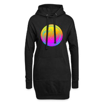 Neon Horse Lover - Hoodie-Kleid - Schwarz - Vorne