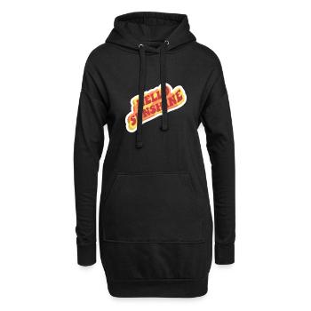 Sprüche - Hoodie-Kleid - Schwarz - Vorne