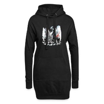 Chess meditation - Hoodie Dress - black - Front